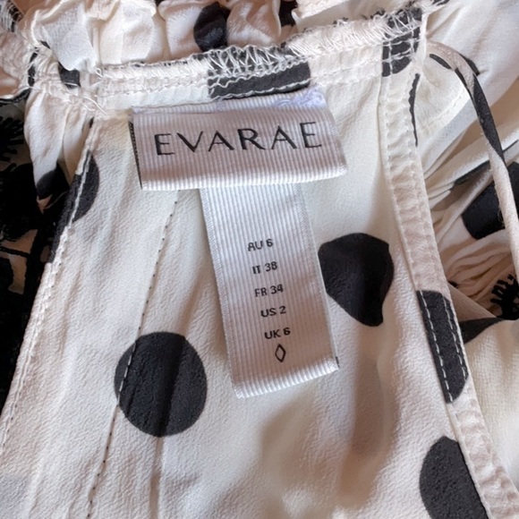 Evarae Alegra Polk Dot Lace Trim Maxi Dress Sz-2 - Picture 12 of 13